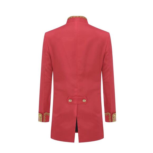 CloudStyle Slim Fit Men's XL Royal Style Red Gold Tuxedo Holiday Wedding Cruise - Picture 6 of 16